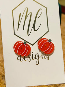 Thanksgiving Glitter Turkey Stud Earrings