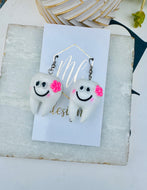 Fun White Tooth with Flower Earrings