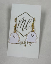 Small Ghost Hoop Earrings Halloween