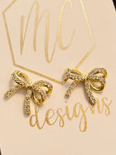 Rhinestone Bow Studs