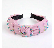 Kids Rainbow Pearlized Pearl Knot Headband