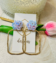 Statement Glitter Rectangular Textured Gold Earrings