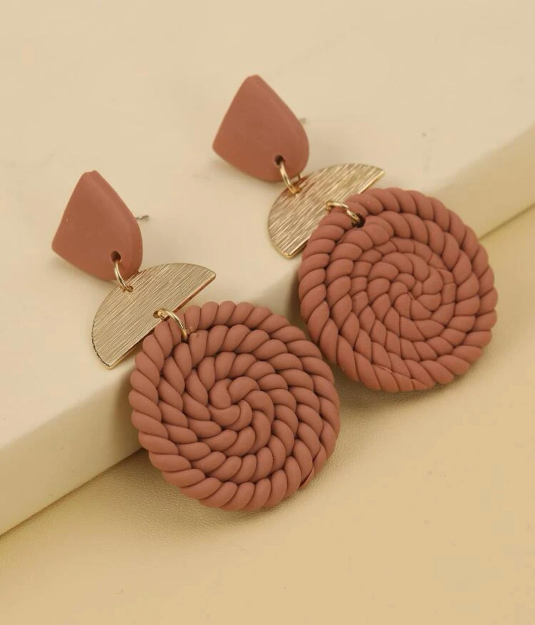 Rust Clay Earrings