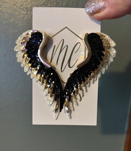 Glitter Angel Wing Earrings