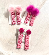 Acrylic Breast Cancer Survivor Earrings