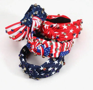 USA America Jeweled Sequin Headbands