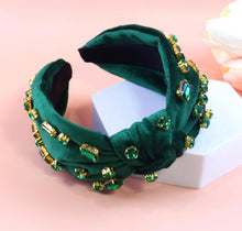 Emerald Green Velvet Jeweled Headband