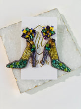 New Beaded Mardi Gras Earrings