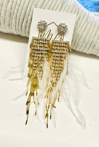 Fancy Feather Statement Earrings