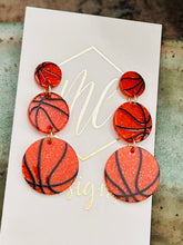 Triple Tiered Sports Ball Earrings