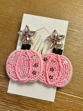 Fall Pumpkin Beaded Earrings Halloween