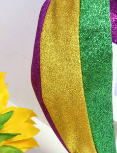 Mardi Gras Jeweled Sequin and Leather Headbands