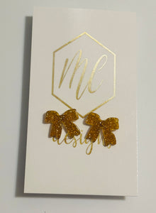 Glitter Bow Studs