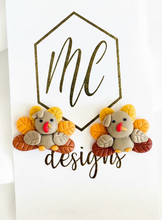 Turkey Clay Earrings Thanksgiving