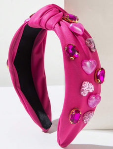 New Heart Jeweled Headband