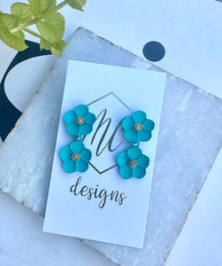 New Double Flower Earrings