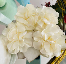 Large Fabric Petal  Flower Earrings