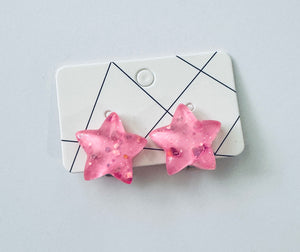 Kids Glitter Resin Clip on Earrings