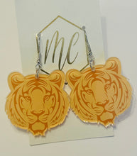 Acrylic Tiger Dangle Earrings