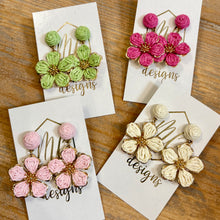 Raffia Flower Earrings