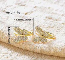 Rhinestone Butterfly Huggies