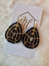 Beaded Double Teardrop Earrings