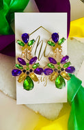 Mardi Gras Jeweled Earrings