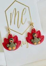 Turkey Clay Earrings Thanksgiving