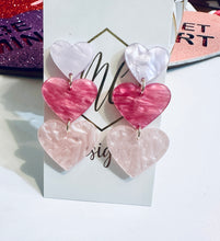 New Triple Heart Earrings
