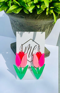 Acyrlic Tulip Earrings