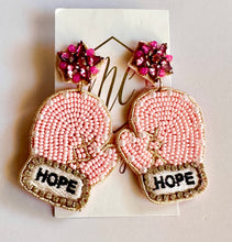 Breast Cancer Beaded Earrings