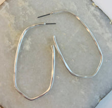 Hexagon Oval Matte Hoops Minimalistic