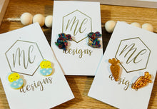 Glitter Bunny Studs