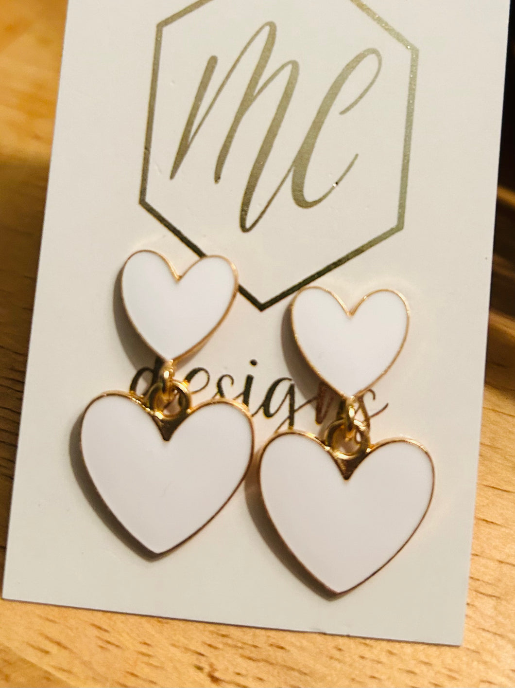 Ascending Double Heart Earrings