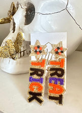 Beaded Trick or Treat Halloween Earrings
