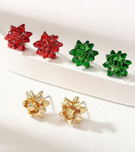 Christmas Bow Stud Earrings