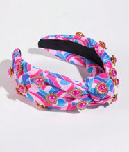 Funky New Heart Jeweled Headband