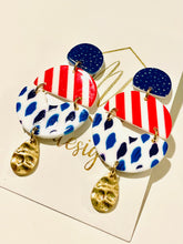 Acrylic Tiered USA Earrings