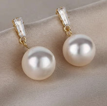 Simple Elegant Pearl and Petal Drop Earrings