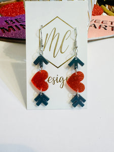 Fun Acrylic Valentine Earrings