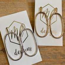 Oval Teardrop Hoop Earrings