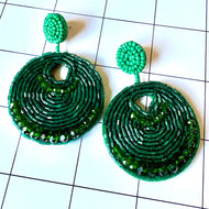 Circle Beaded Earrings