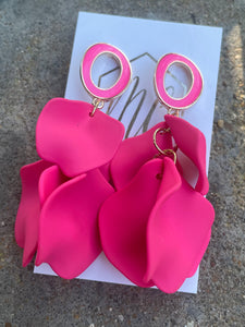 Matte Flower Petal Earrings