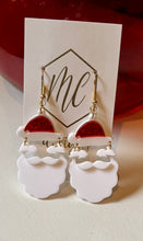 Acrylic Santa Claus Face Earrings Christmas