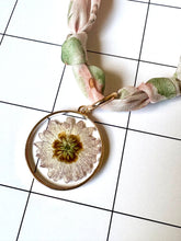 Pressed Flower Pendant Scarf Necklace