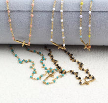 Simple Beaded Cross Necklaces