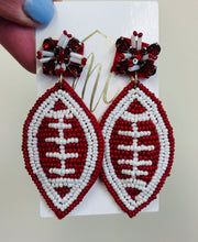 Assorted Beaded Football Earrings