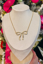 Bow Simple Charm and Rhinestone Necklaces