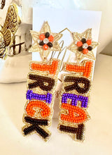 Beaded Trick or Treat Halloween Earrings