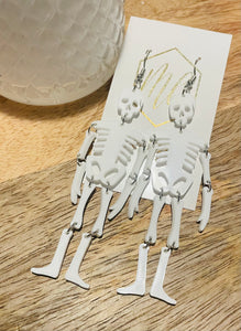 Acrylic Full Body Skeleton Halloween Earrings